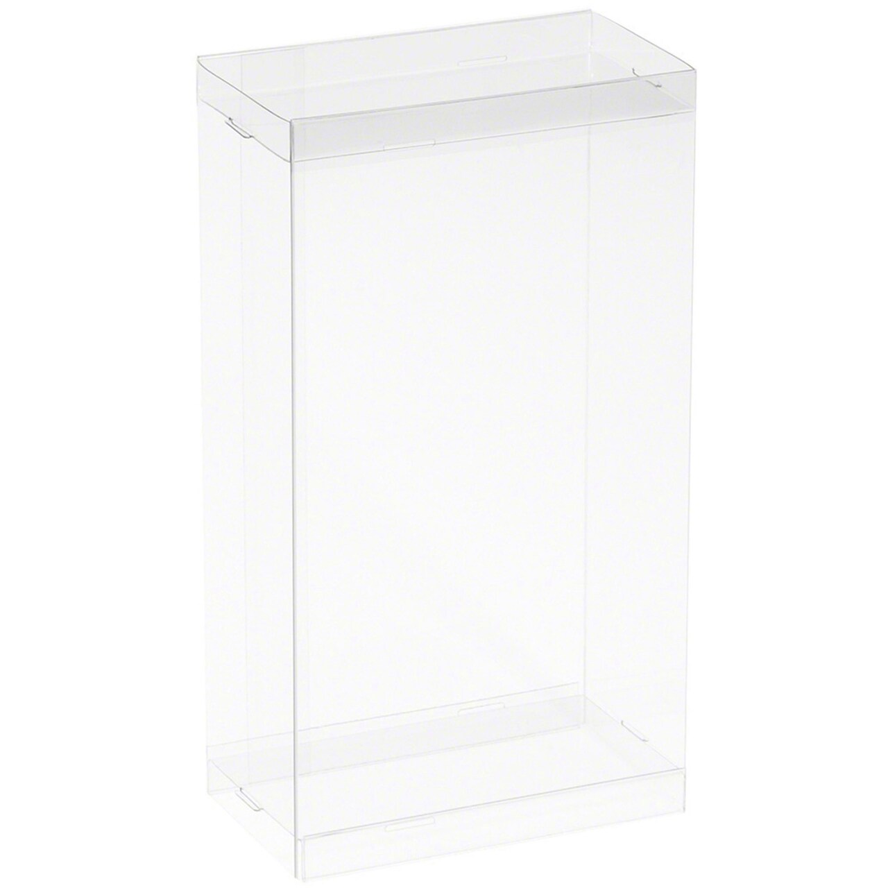 DollSafe Clear Folding Display Box for 5-6 inch Dolls and Action Figures, 4" W x 2.25" D x 6.5" H